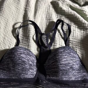 Victoria's Secret Black and Gray Sports Bra